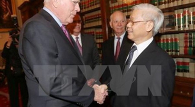 Party leader meets US lawmakers