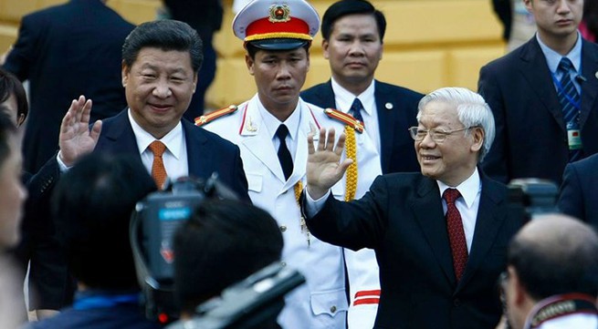 Party leader greets Chinese President in Hanoi