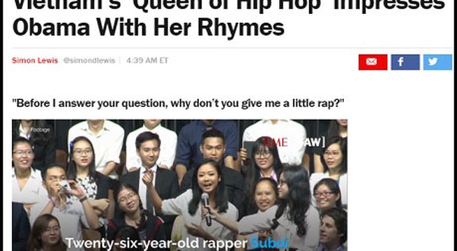 Vietnam’s ‘Queen of Hip Hop’ impresses Obama with her rhymes