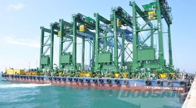 Doosan Vina exports container cranes to Saudi Arabia