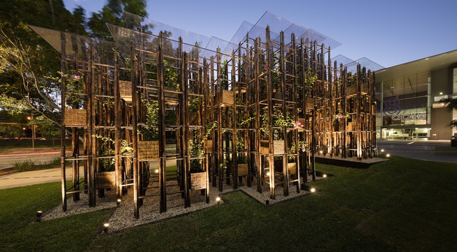 Vietnamese bamboo art at Asia-Pacific Architecture Exhibition
