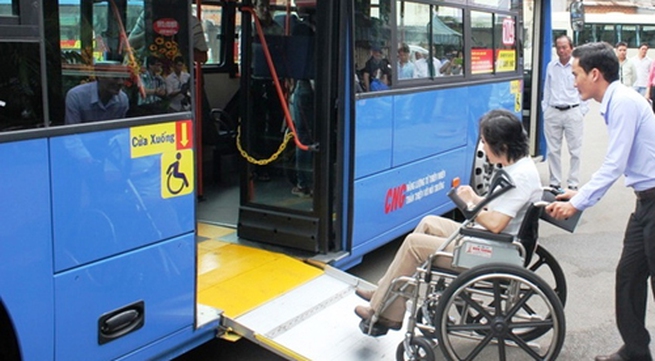 Ho Chi Minh City buses support people with disabilities