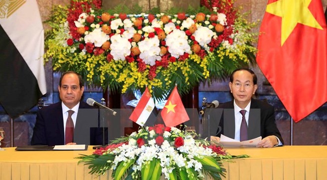Egyptian President visits Vietnam for first time