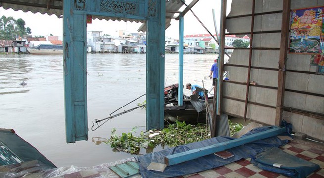 Whirlwind ravages Mekong delta