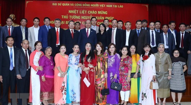 Vietnamese, Lao PMs join traditional Tet celebration in Vientiane