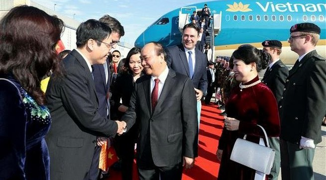 Prime Minister Nguyen Xuan Phuc arrives in Brussels