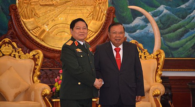 Reinforced defence ties with Laos