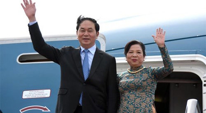 President Tran Dai Quang pays state visit to Japan