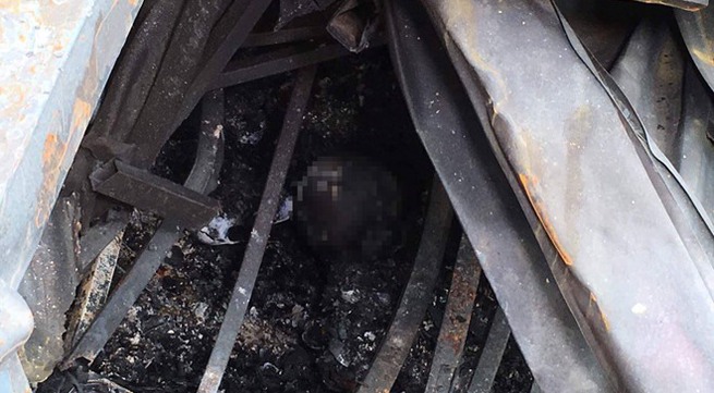 Suspected human skulls found in fire rubble
