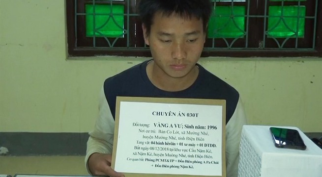 Heroin trafficker arrested in northern border Điện Biên Province