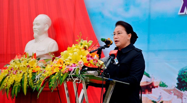 NA chairwoman attends Tet celebration in Hai Duong