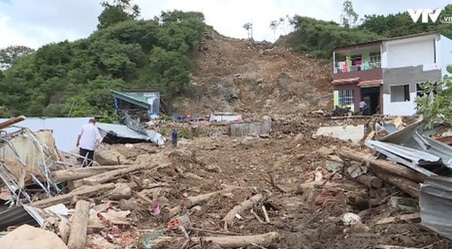 Post-landslide recovery efforts in Khanh Hoa province