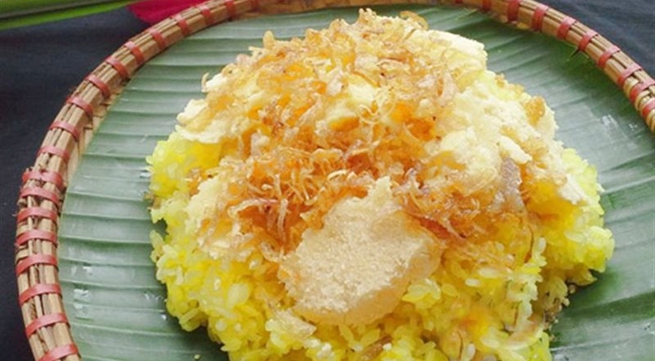 Xoi Xeo - a popular sticky rice in Hanoi