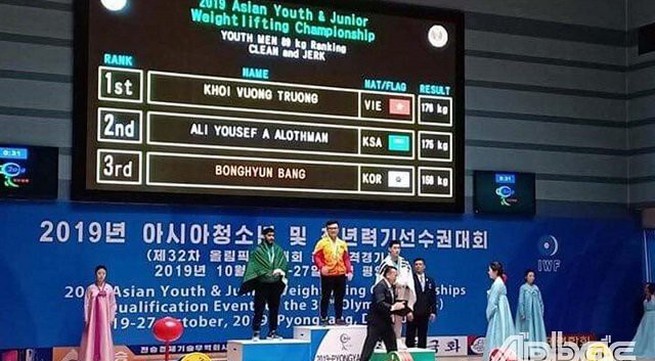 Vietnam wins more medals at Asian weightlifting champs