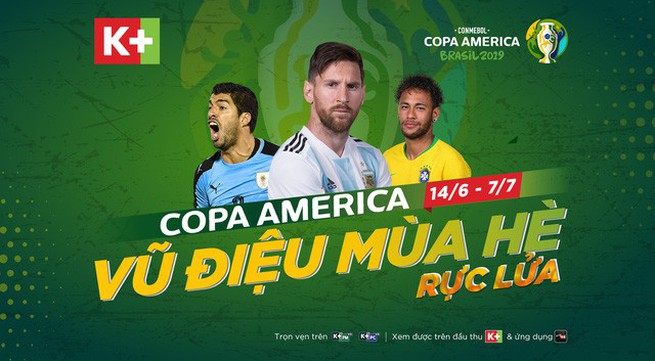 K+ officially owns the copyright of Copa America 2019 tournament