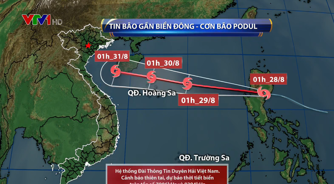 Podul storm expected to reach Vietnam on National Day