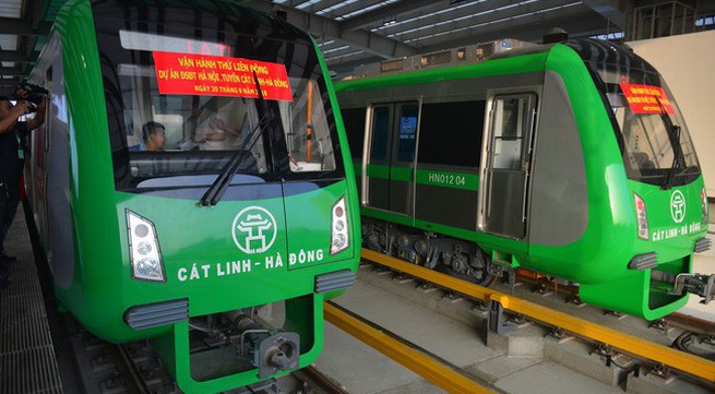 Cat Linh - Ha Dong railway ready for commercial run in April