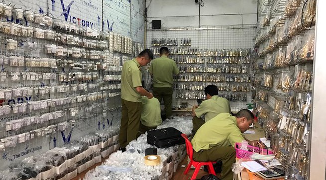 3,000 fake goods confiscated at Ninh Hiệp Market