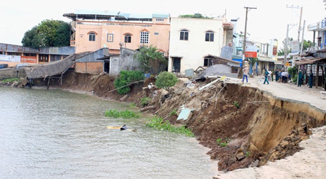Landslides causing complications in the Mekong Delta