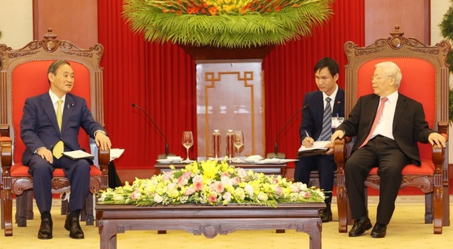 Top Vietnamese leader hosts Japanese PM