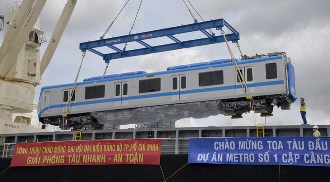 Ho Chi Minh City receives first metro train for Ben Thanh-Suoi Tien Line