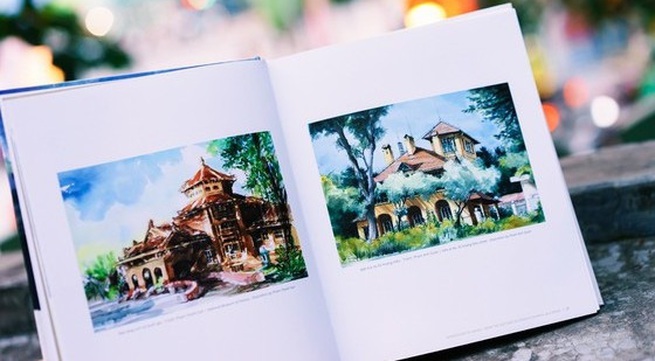 Bilingual artbook on French-style buildings in Hanoi released