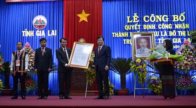 Pleiku recognised as first-class city under Gia Lai Province