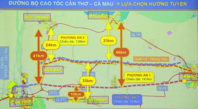 Mekong Delta provinces propose three route options for expressway