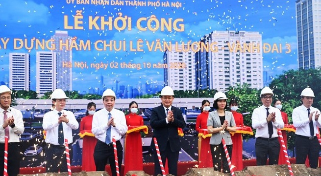 Hanoi builds Le Van Luong underpass to ease congestion