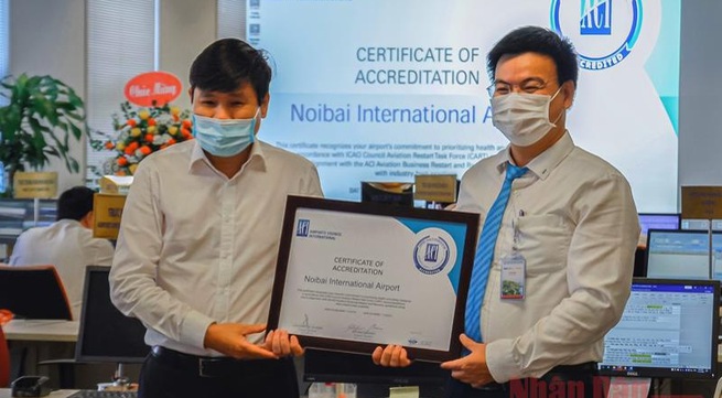 Noi Bai Airport recognised as safe anti-pandemic airport