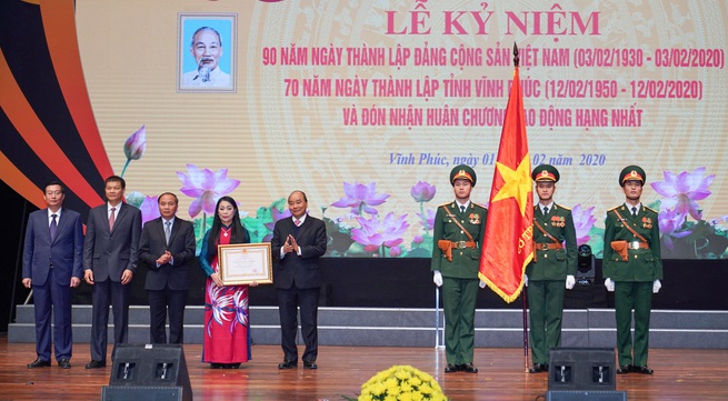PM attends ceremony marking 70th anniversary of Vinh Phuc province