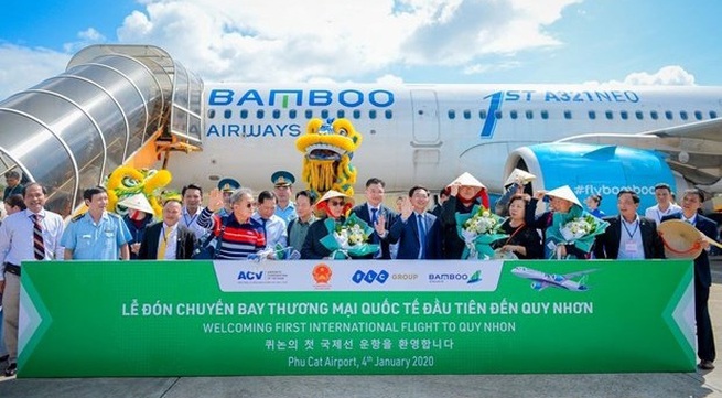 Phu Cat airport welcomes first international flight