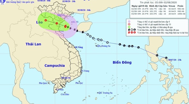 Tropical Storm Sinlaku causes heavy rains from Thanh Hoa to Quang Binh
