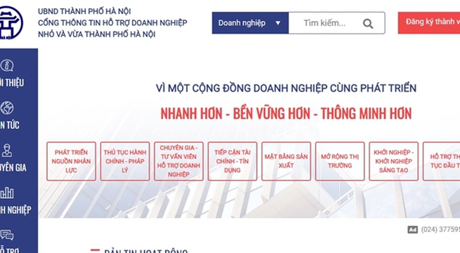 Portal to support SMEs in Hà Nội launched