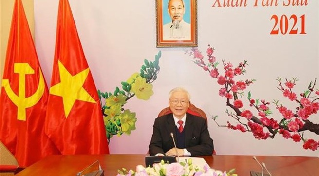 Top leader holds phone talks with new Secretary General of Lao People’s Revolutionary Party