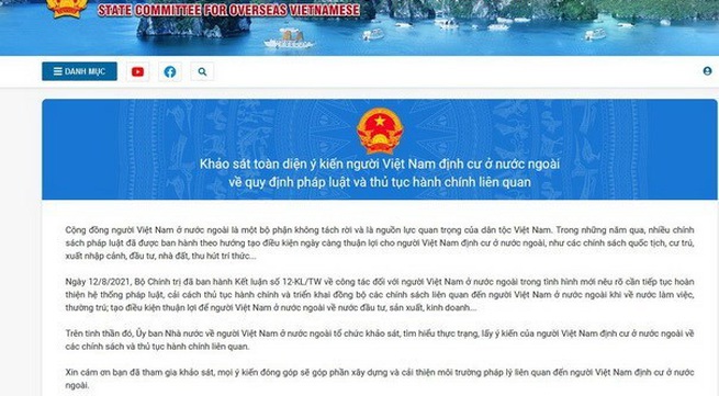 State Commission for Overseas Vietnamese Affairs launches portal