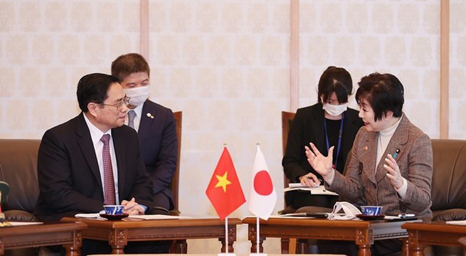 PM Pham Minh Chinh meets with leaders of Japan's Parliament