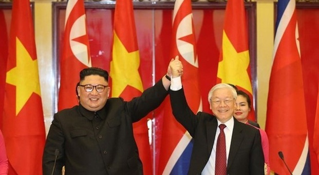 Top leader congratulates newly-elected General Secretary of Workers' Party of Korea