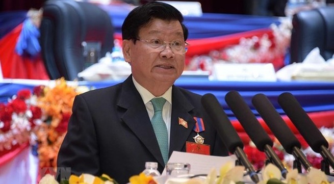 Top leader extends congratulations to newly-elected general secretary of Lao Party