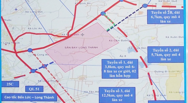 Four new roads to connect Long Thanh Airport with nearby expressways