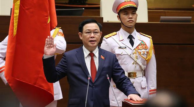 Cambodian Acting Senate President congratulates newly-elected Vietnamese NA Chairman