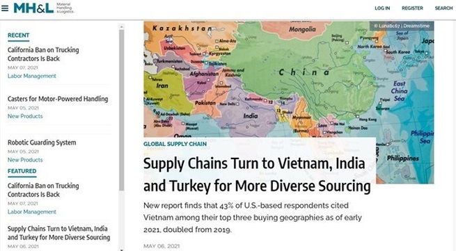 Vietnam among top three buying geographies of US firms
