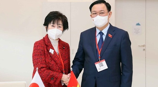 Top legislator meets with Japan’s upper house chief in Austria