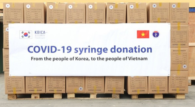 KOICA donates 6,3 million single-use syringes to Vietnam for COVID-19 prevention