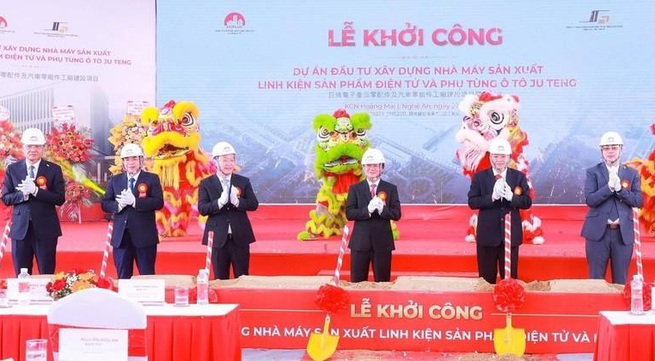 Work starts on electronic and car parts factory in Nghe An Province