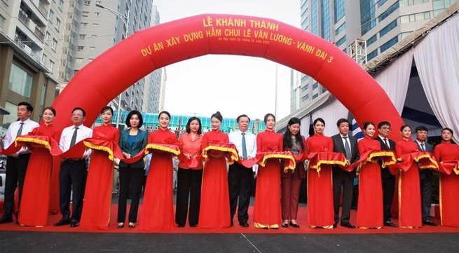 Hanoi inaugurates new underpass to ease congestion