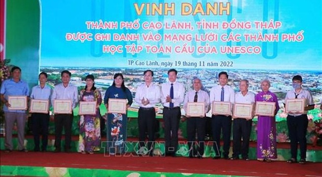 Cao Lanh celebrates membership in UNESCO Global Network of Learning Cities