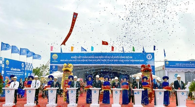 Work starts on precast concrete factory in Nam Dinh