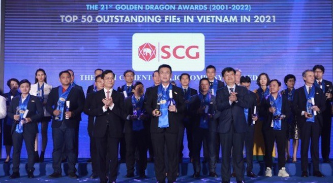 SCG honored in top 50 Outstanding FDI companies in Vietnam at the 21st Golden Dragon Awards