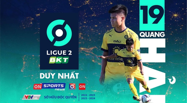 VTVcab officially owns the rights to broadcast Quang Hai's matches in Ligue 2
